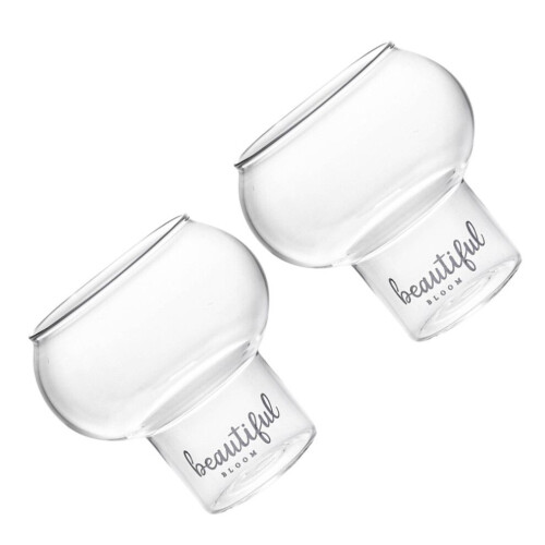 2 transparente Cocktailbecher, Pudding- und Dessertbecher