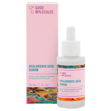 Good Molecules Hyaluronic Acid Serum Hydrating, Non-Greasy Formula To Moisturize, Plump 1% Ha, Anti-Aging, Water-Based Skincare For Face