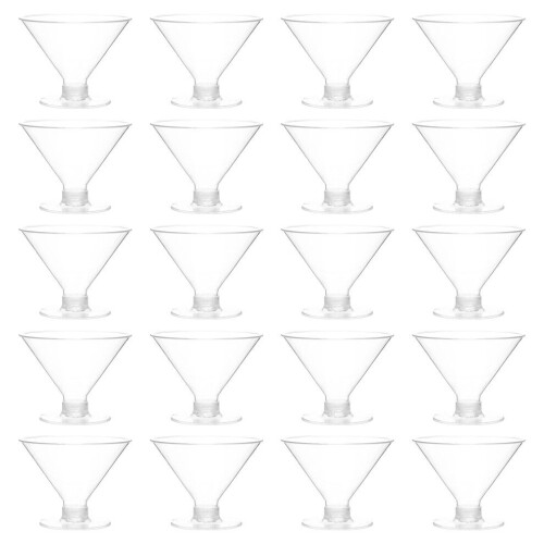 2 copas transparentes para cóctel, pudín y postre 2