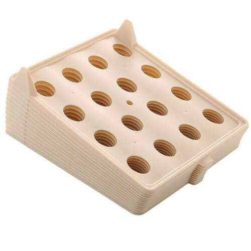 2-teiliges, stapelbares Hemden- und Pullover-Organizer-Set, beige 1