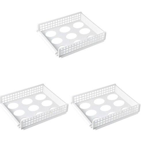 3pcs Foldable Laundry Trays Plastic White For 1