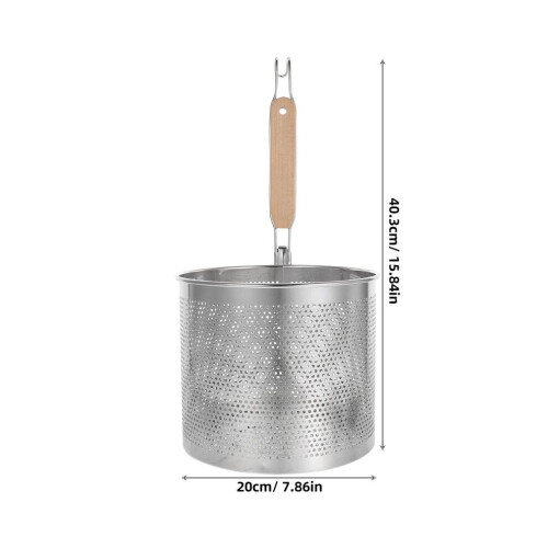 For pasta with long handle, multiple uses for draining 1