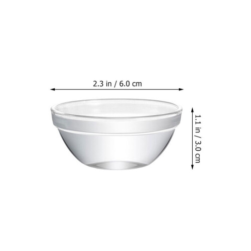 2 transparente Küchen- und Dessertschalen für Pudding 2