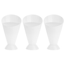 3-teiliges Set aus kegelförmiger Salatschüssel, Dip- und Servierschüssel – weiß