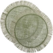 2 Stück Jute-Tischsets mit Quasten, isolierende Matte