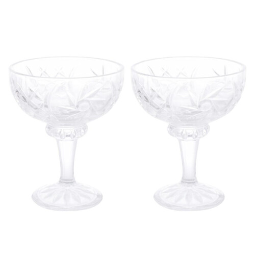 2 Dessert-/Eisbecher, Trinkgläser, transparent