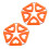 2 herzförmige, rutschfeste Silikon-Tischsets/Untersetzer, orange 1