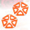 2 herzförmige, rutschfeste Silikon-Tischsets/Untersetzer, orange 4