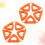 2 herzförmige, rutschfeste Silikon-Tischsets/Untersetzer, orange 2