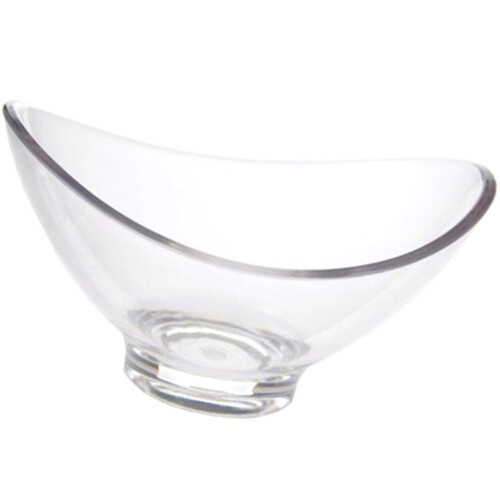 Transparent salladsskål för servering, dessertskål,
