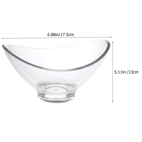 Transparent salladsskål för servering, dessertskål, 1