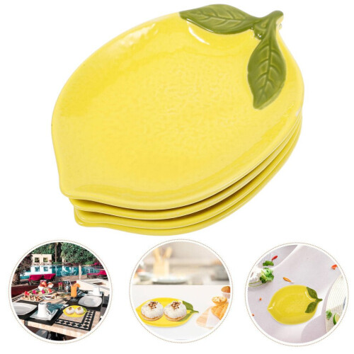4-pack citronformade dessert- och salladsskålar i keramik 2