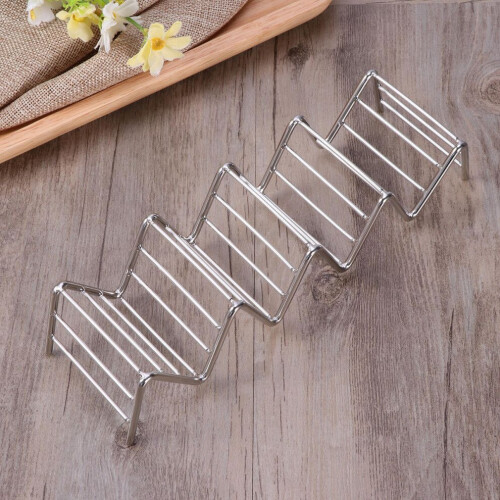 Taco-Halter 5 – für weiche und harte Tacos, silber 2