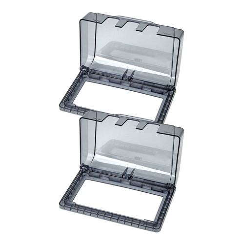 2 Waterproof socket covers, protective box for wall sockets