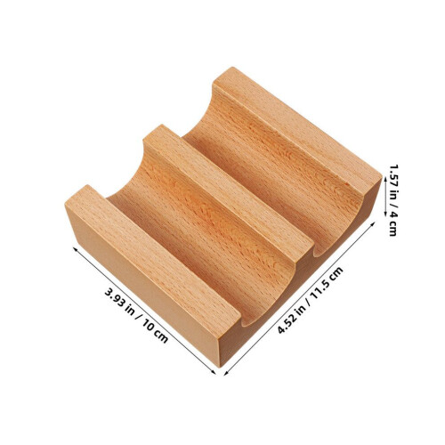 Sushi-Halter aus Holz, U-förmig, mit 2 Fächern 1