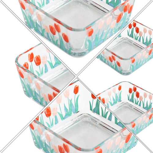 Cuenco transparente para ensalada y postre