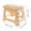 Folding stool, plastic, bathroom bench, portable, foldable, large, beige 2