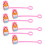 6 siliconen feestaccessoires, 7 x 2,6 5