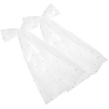 2 Veil Bow Clip Bridal Veil Hair Clip Pearls For Women