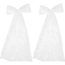 6 Veil Clip Hair Pearl Accessory