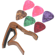 Gitarren-Capo-Set mit Plektren und klangoptimiert für Ukulele