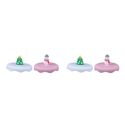 4 Kerst siliconen bekerdeksels/mokhoezen 2