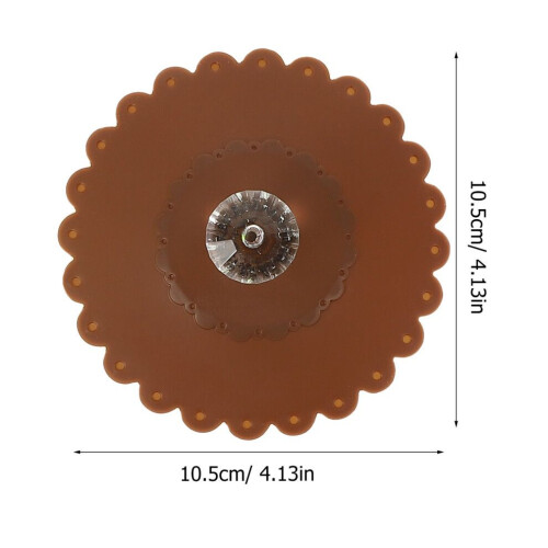 6 Stück, 10,5 cm, transparente Silikonbecherdeckel mit Blumenmuster 1
