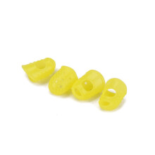 4 silicone fingerpicks for guitar, ukulele, mandolin, yellow (s)