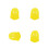 4 silikonfingerplektrar för gitarr, ukulele, mandolin, gula (s) 4