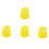 4 silikonfingerplektrar för gitarr, ukulele, mandolin, gula (s) 5