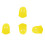 4 silikonfingerplektrar för gitarr, ukulele, mandolin, gula (s) 3