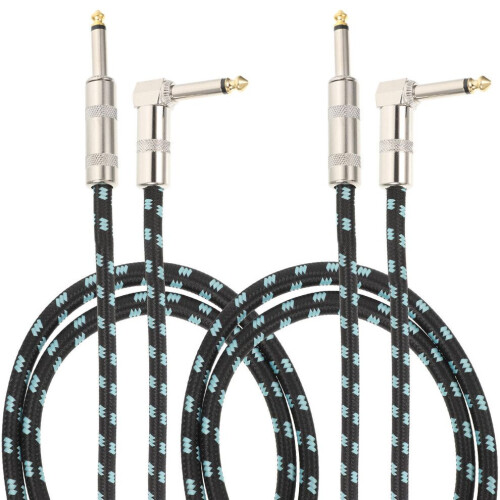 2 st gitarrkabel stereo 6,5 mm för elgitarrinstrumentkabel 2