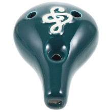 Alto Pottery Instrument Hole Ocarina Green Ceramic