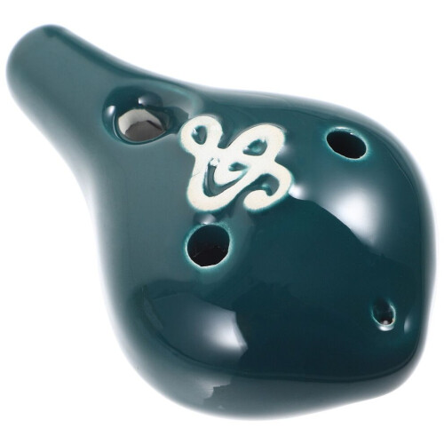 Alto Pottery Instrument Hole Ocarina Green Ceramic 2