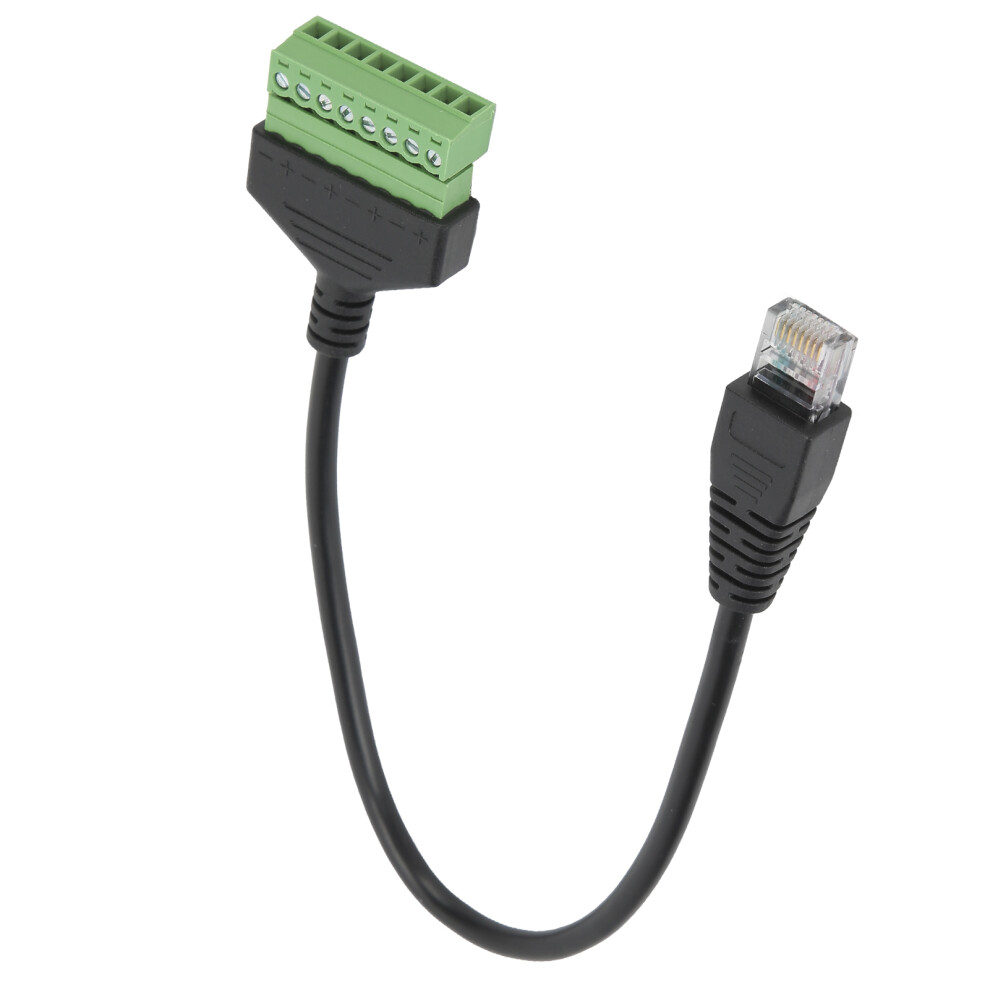 Rj45 Male Ethernet Connector To No-Weld Terminal Short Cable Adapter Green 8421360511685