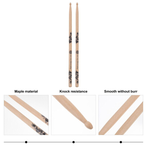 2 Wooden Practice Drumsticks for Musical Instruments 2