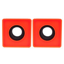 2 ABS-Mikrofone mit Logofahne für den Sender (orange)