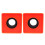2 ABS-Mikrofone mit Logofahne für den Sender (orange) 1