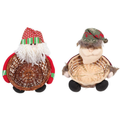 Store Use Bamboo Baskets 2 pcs 9.82x8.25x5.70 inches 1