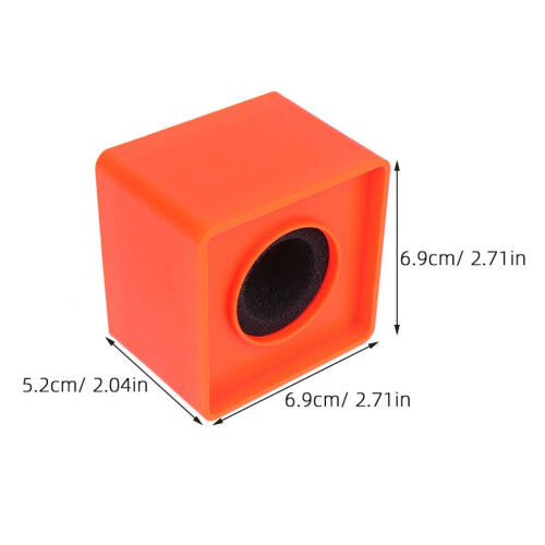 2 ABS-Mikrofone mit Logofahne für den Sender (orange) 1