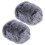 2 stuks microfoonhoesjes van synthetisch haar, grijs 1