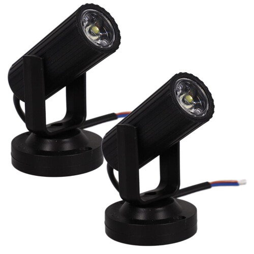 2 1W LED stage light spotlight with beam effect, black 1