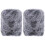 2 stuks microfoonhoesjes van synthetisch haar, grijs 3