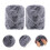 2 stuks microfoonhoesjes van synthetisch haar, grijs 4