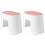 2pcs Plastic Footstools Non-Slip Bathroom Stools 3