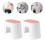 2pcs Plastic Footstools Non-Slip Bathroom Stools 4