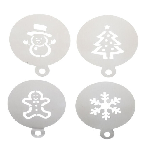 2-pack Christmas stencils for baking and cake decorating 1