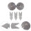 4-piece thread gauge set for thread pitch 3