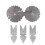 4-piece thread gauge set for thread pitch 2