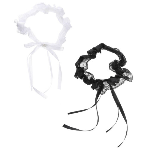2 damesbeensieraden met strikjes, bruidssieraden